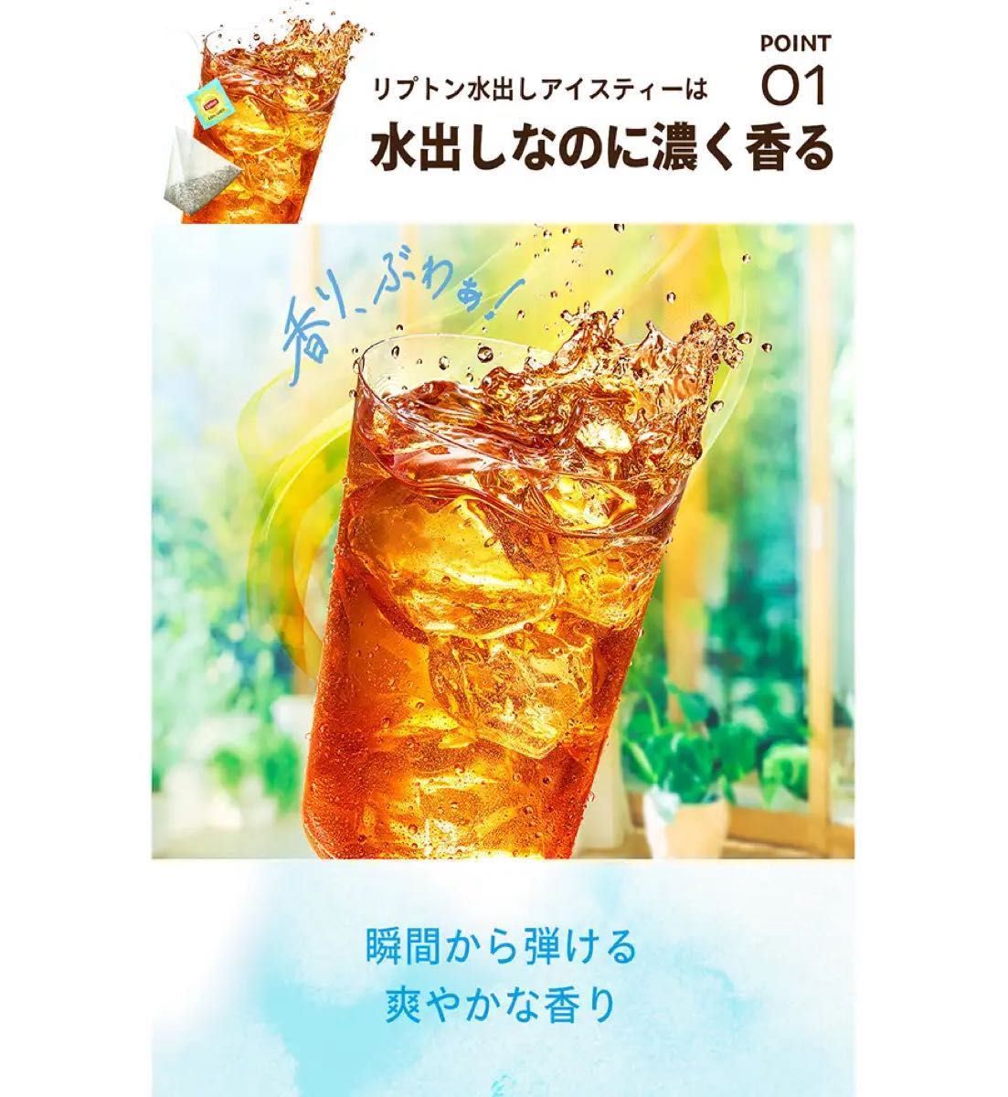 リプトン 水出しアイスティー　ティーバッグ　紅茶　ベリーフルーツインティー　ルイボス＆ライチティー　ティー　コーヒー　珈琲