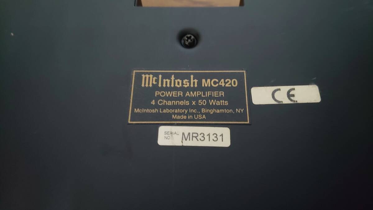 Mcintosh マッキントッシュ MC420 Mcintosh-Japan物 50Wx4 4ch,3ch,2ch パワーアンプ 動作確認済み_正真正銘マッキントッシュ 製です