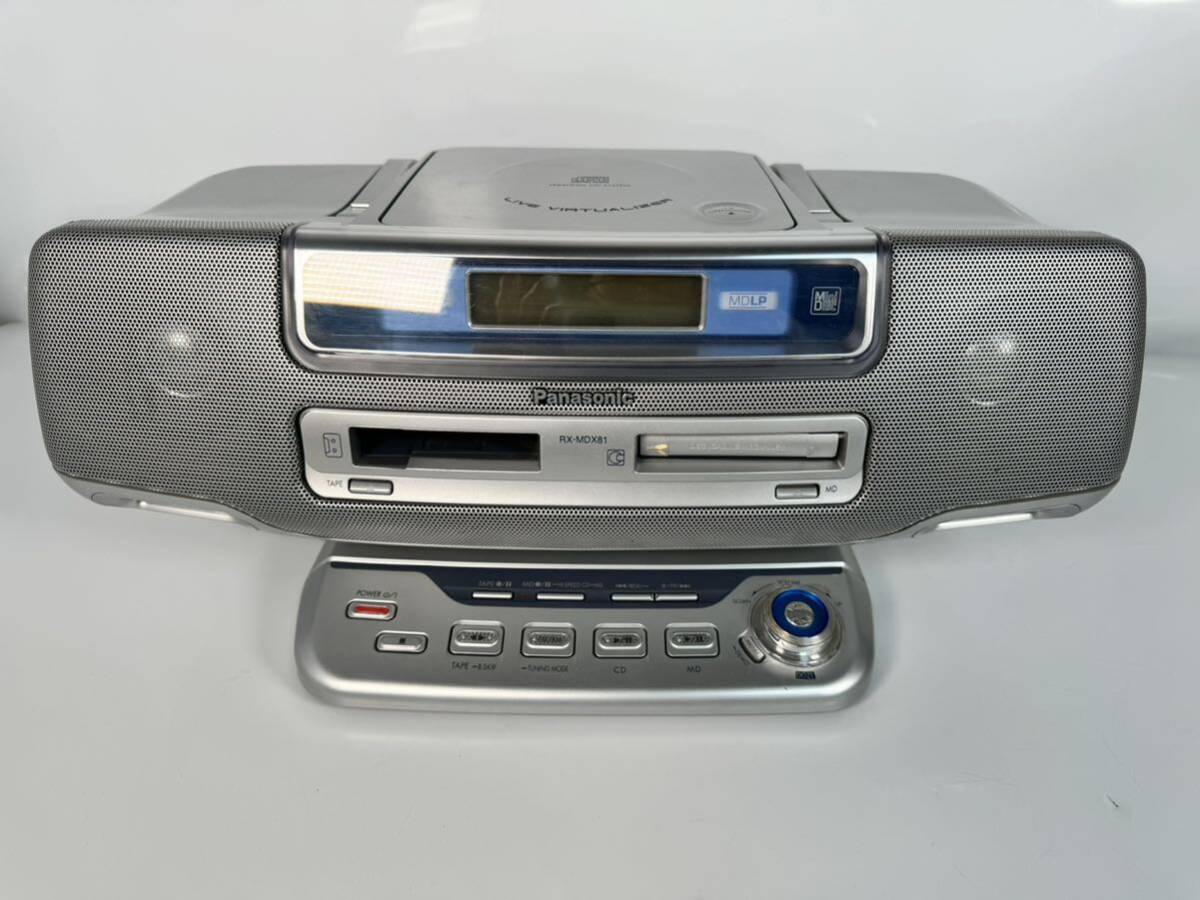 《1円スタート》Panasonic パーソナルMDシステム CD MD テープ プレーヤー RX-MDX81 の画像2