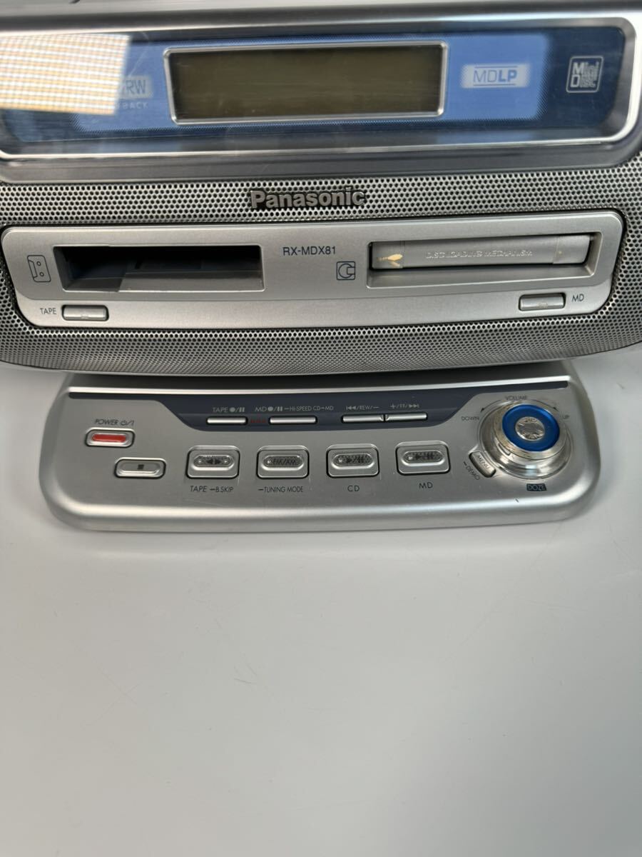 《1円スタート》Panasonic パーソナルMDシステム CD MD テープ プレーヤー RX-MDX81 の画像5