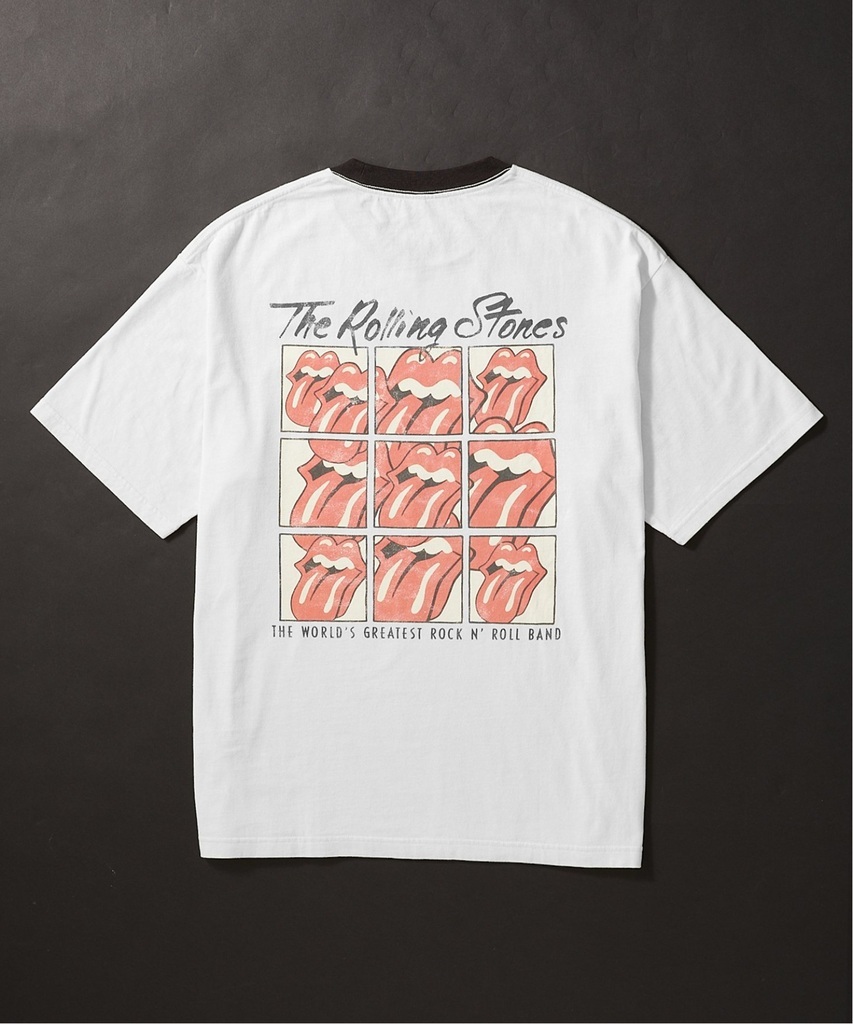 新品 希少！大人気！JS別注 RS/ザ ローリング ストーンズ 半袖Tシャツ【LIPS＆TONGUE】白Ｍ_画像1