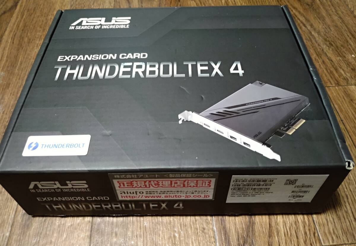 ASUS EXPANSION CARD THUNDERBOLTEX 4 Intel Thunderbolt 4USB Type-Cポート2個 最大40Gb/s(USB4.0)双方向帯域幅 DisplayPort 1.4対応 中古_画像1