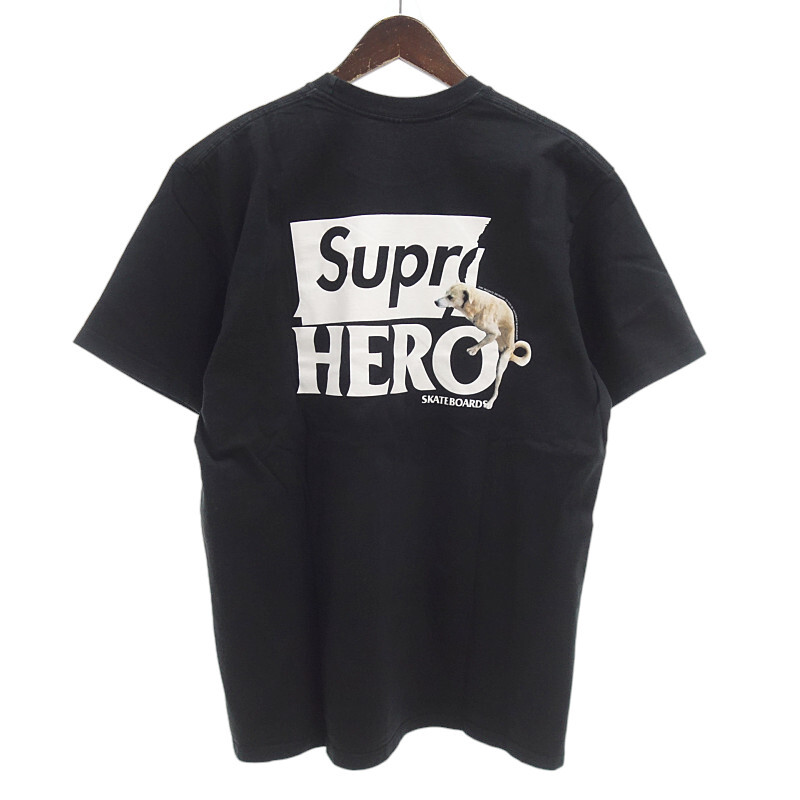 SUPREME 22SS × ANTIHERO DOG TEE アンタイヒーロー Tシャツ ブラック メンズL_画像2