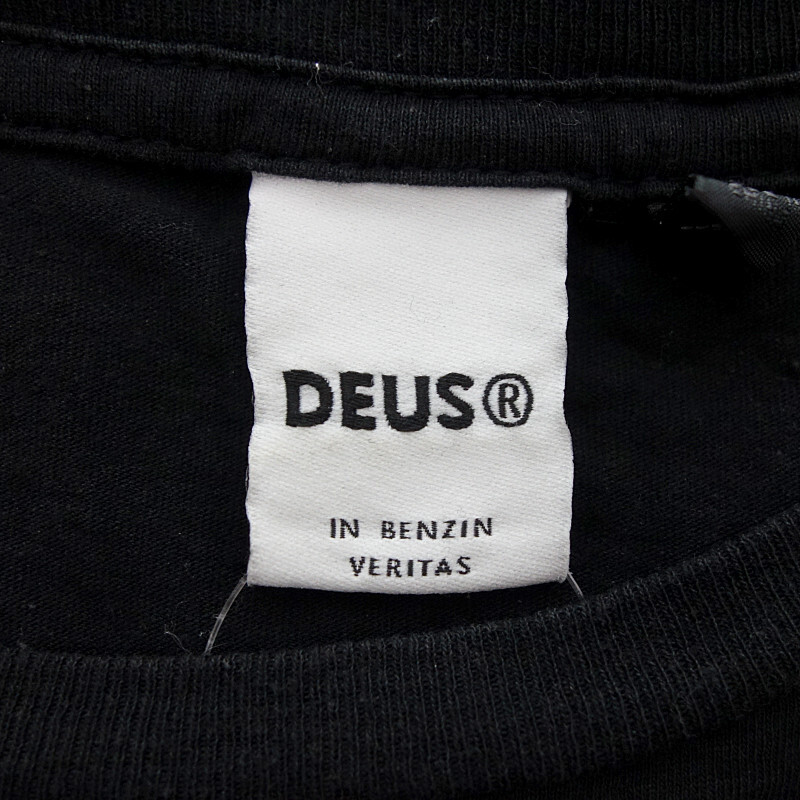 【特別価格】DEUS DELI CAT TEE Tシャツ ブラック メンズS_画像3