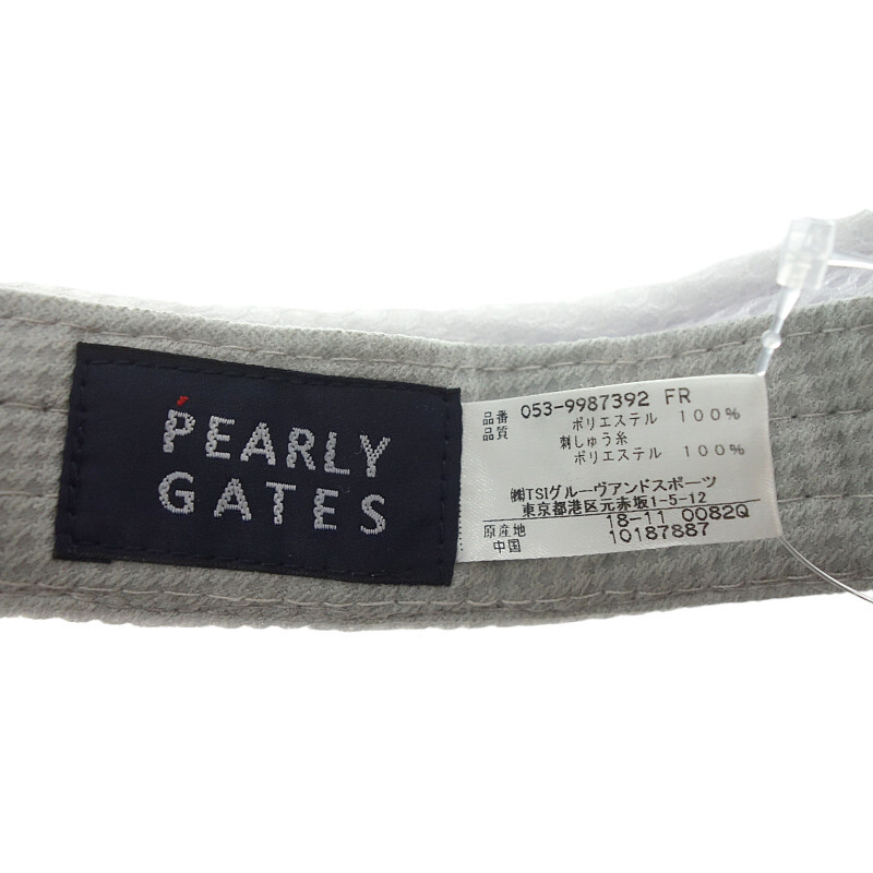 【特別価格】PEARLY GATES GOLF ゴルフ PG メッシュ サンバイザー キャップ ホワイト ユニセックスF_画像3