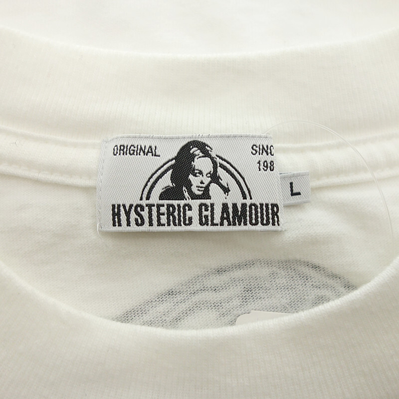 HYSTERIC GLAMOUR 20SS VIXEN GIRL オーバーサイズ プリント 半袖 Tシャツ ホワイト メンズL_画像3
