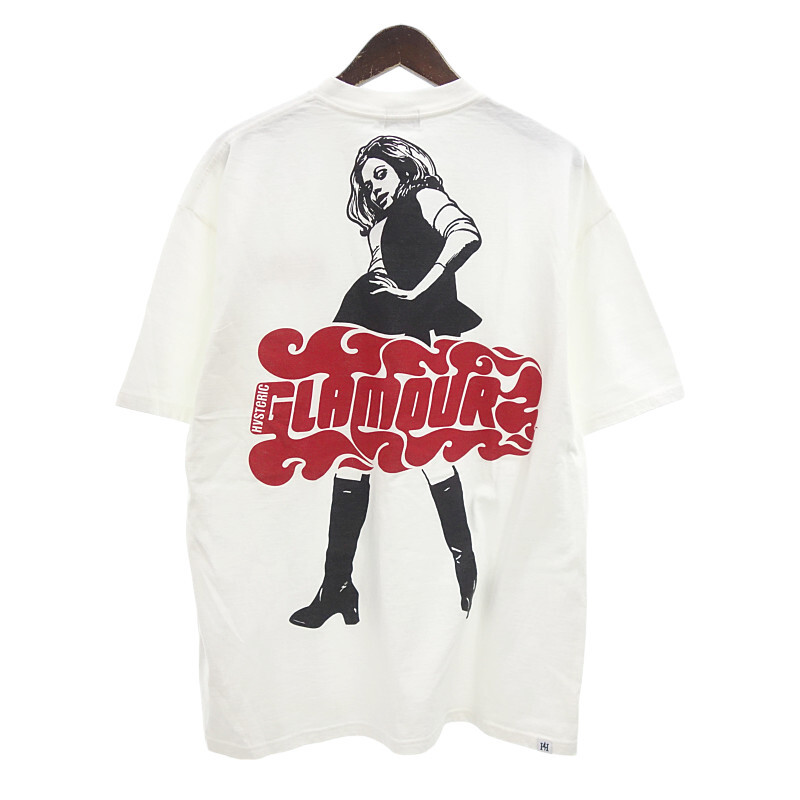 HYSTERIC GLAMOUR 20SS VIXEN GIRL オーバーサイズ プリント 半袖 Tシャツ ホワイト メンズL_画像2