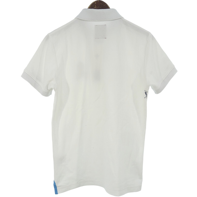 【特別価格】MARKLONA GOLF ゴルフ スカル ワッペン 半袖 ポロシャツ Tシャツ ホワイト メンズM_画像2