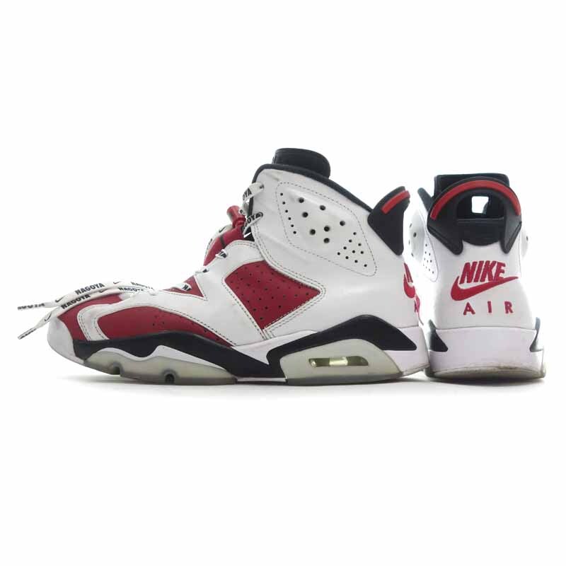 【特別価格】NIKE Air Jordan 6 Carmine　スニーカー ホワイト×レッド メンズ25.5cm_画像2