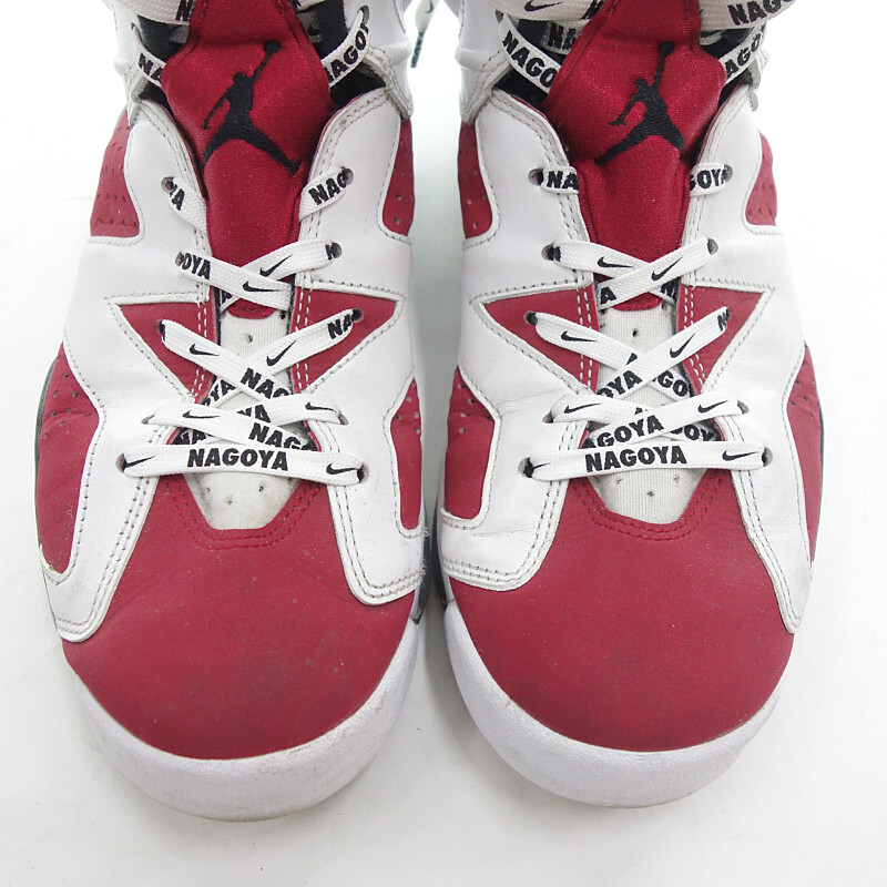 【特別価格】NIKE Air Jordan 6 Carmine　スニーカー ホワイト×レッド メンズ25.5cm_画像5