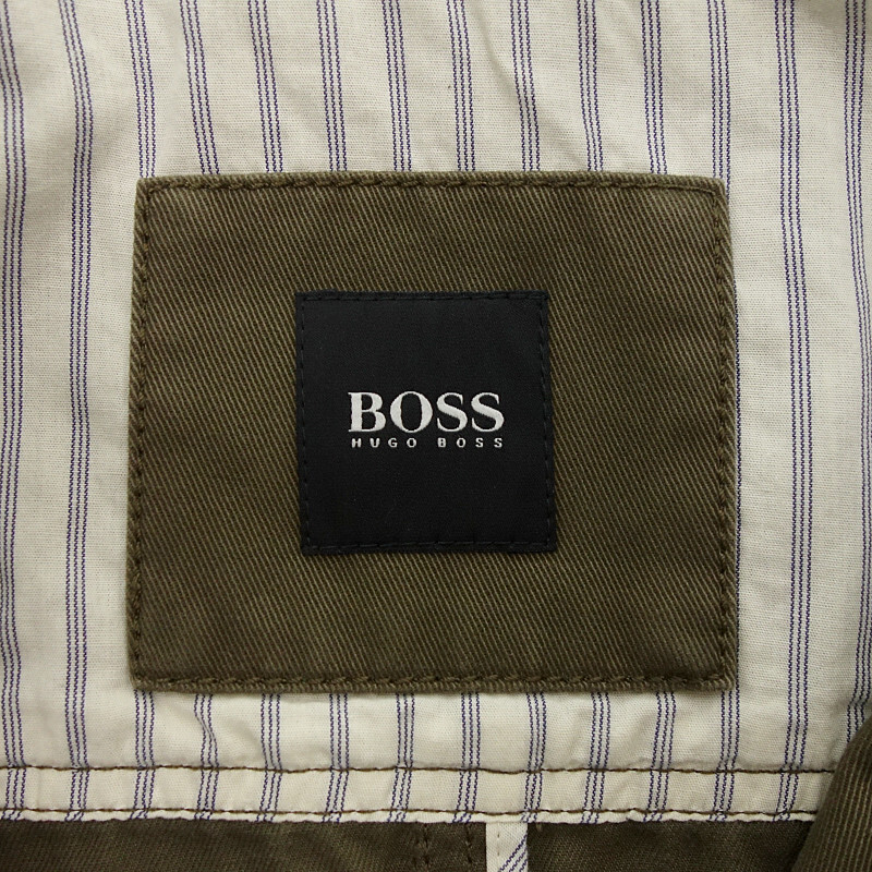 【特別価格】HUGO BOSS コットン シングル テーラード 2B ジャケット カーキ メンズ48_画像3