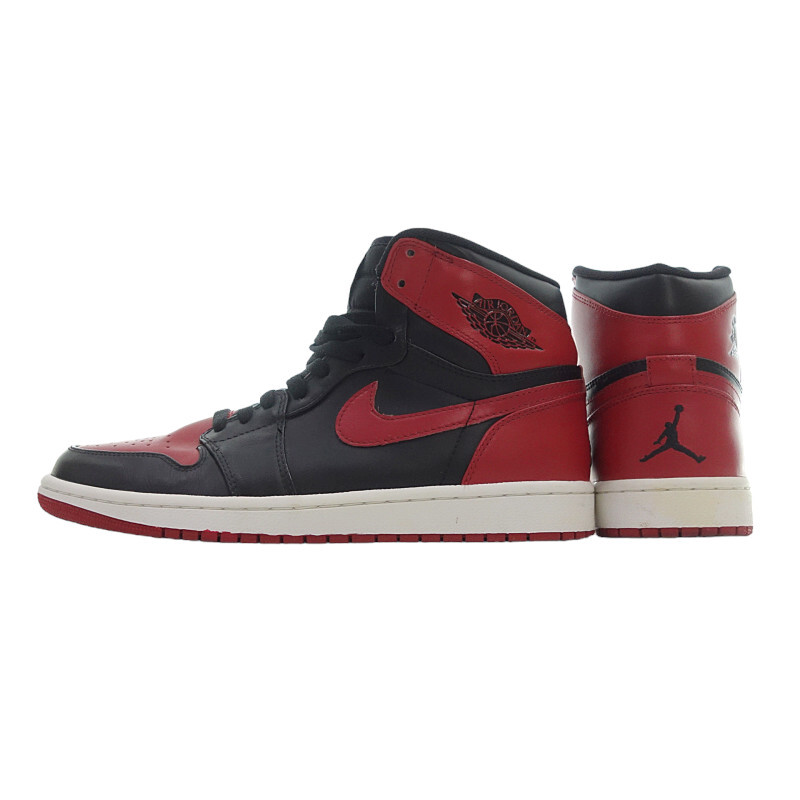 【特別価格】NIKE AIR JORDAN 1 RETRO HIGH DMP BRED スニーカー ブラック×レッド メンズUS10(28cm)_画像2