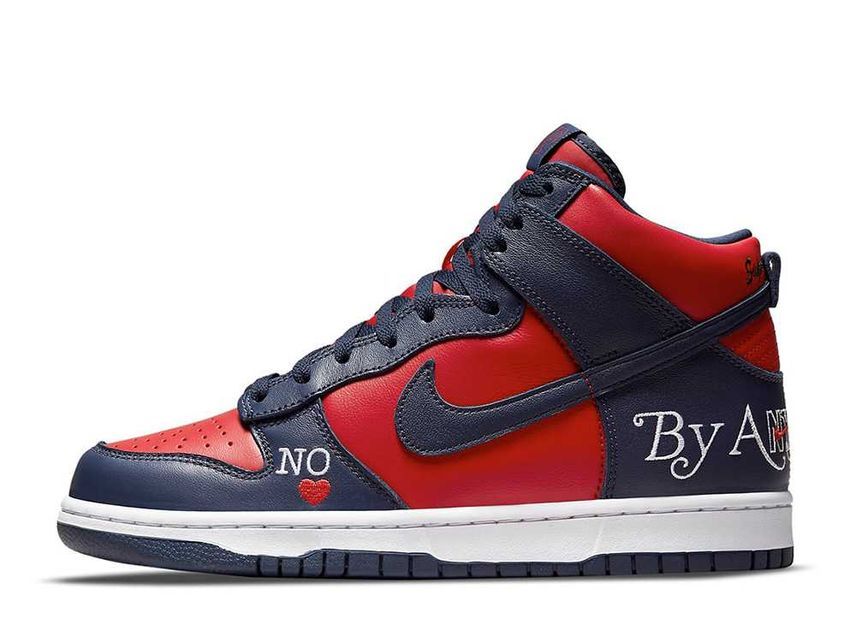 28.0cm Supreme Nike SB Dunk High By Any Means "Red/Navy-White" 28cm DN3741-600