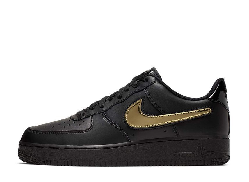 27.0cm Nike Air Force 1 "Black Metallic Gold Removable Swoosh Pack" 27cm CT2252-001