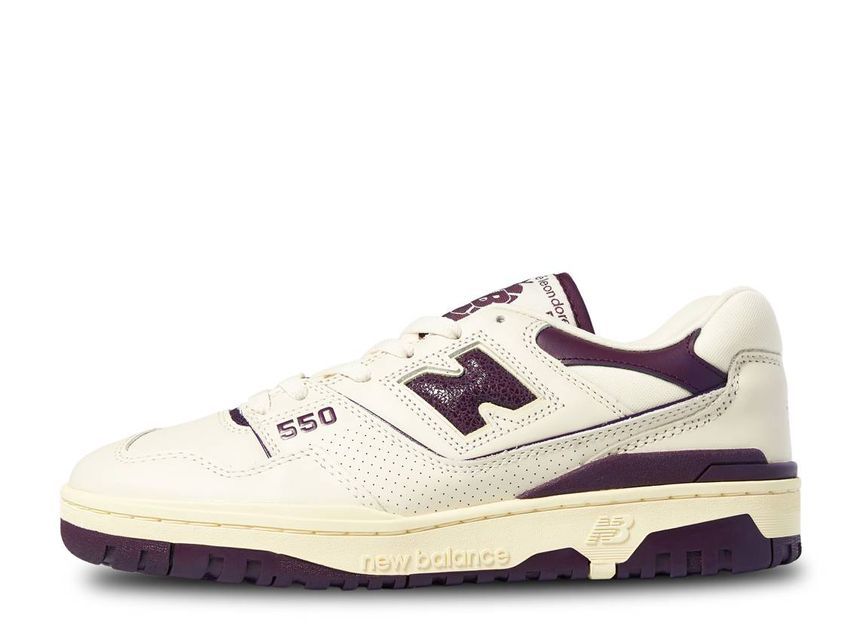 26.5cm Aim Leon Dore New Balance 550 "White/Purple" 26.5cm BB550AR1