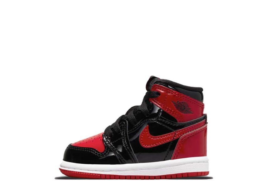 Nike TD Air Jordan 1 High OG "Patent Bred" 13cm AQ2665-063_画像1