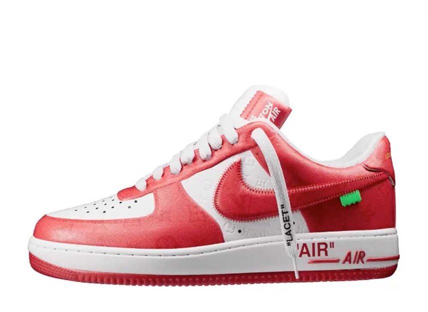 26.0cm Louis Vuitton Nike Air Force 1 Low by Virgil Abloh "White & Comet Red" 26cm 1A9VA9