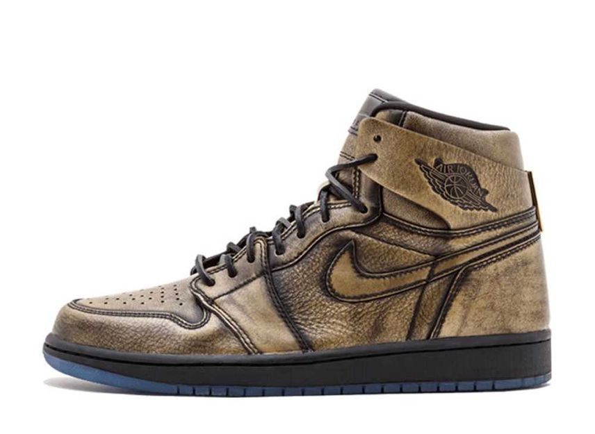 28.0cm NIKE AIR JORDAN 1 RETRO HIGH OG WINGS BLACK/BLACK-METALLIC GOLD 28cm AA2887-035