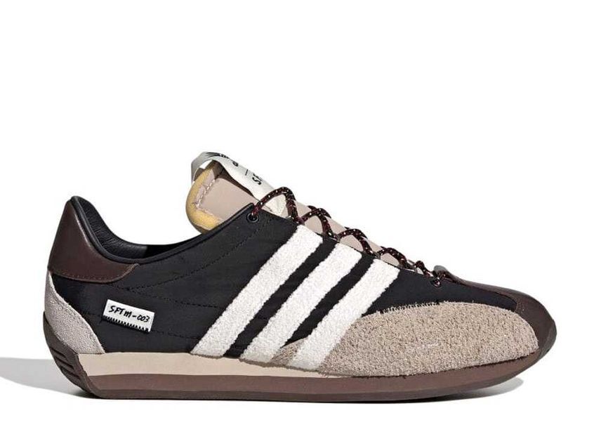 25.0cm Song for the Mute adidas Originals Country OG Low Trainers "Core Black/Core White/Wonder Beige" 25cm ID3546