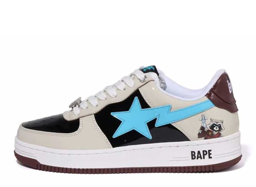 Marvel Comics × A BATHING APE BAPE STA Low "Rocket Raccoon" (2022) 27cm 0ZXSHM191906J-GYB