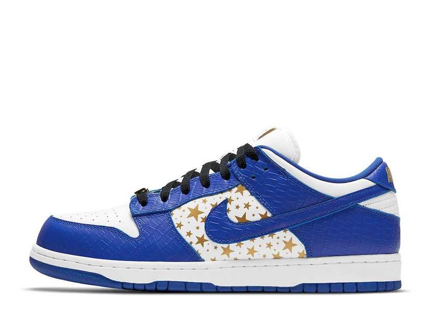 27.0cm Supreme Nike SB Dunk Low OG QS Gold Stars "White/Hyper Blue" 27cm DH3228-100