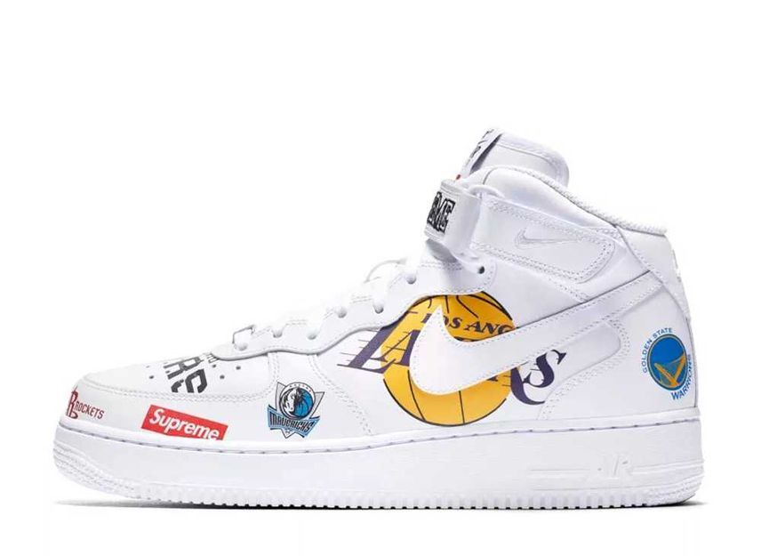 27.0cm Supreme NBA Nike Air Force 1 Mid '07 "White" 27cm AQ8017-100