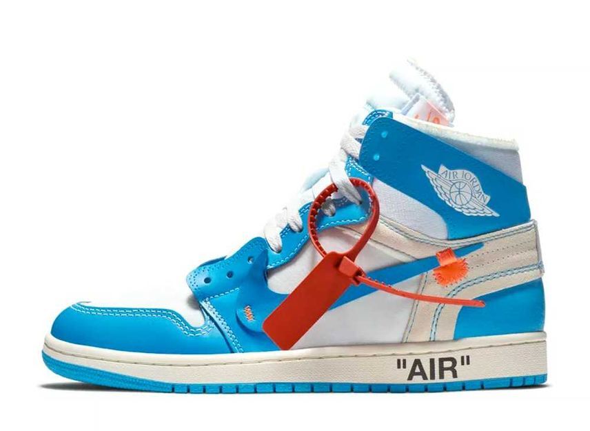 Off-White Nike Air Jordan 1 High UNC "White/Dark Powder Blue" 26.5cm AQ0818-148_画像1