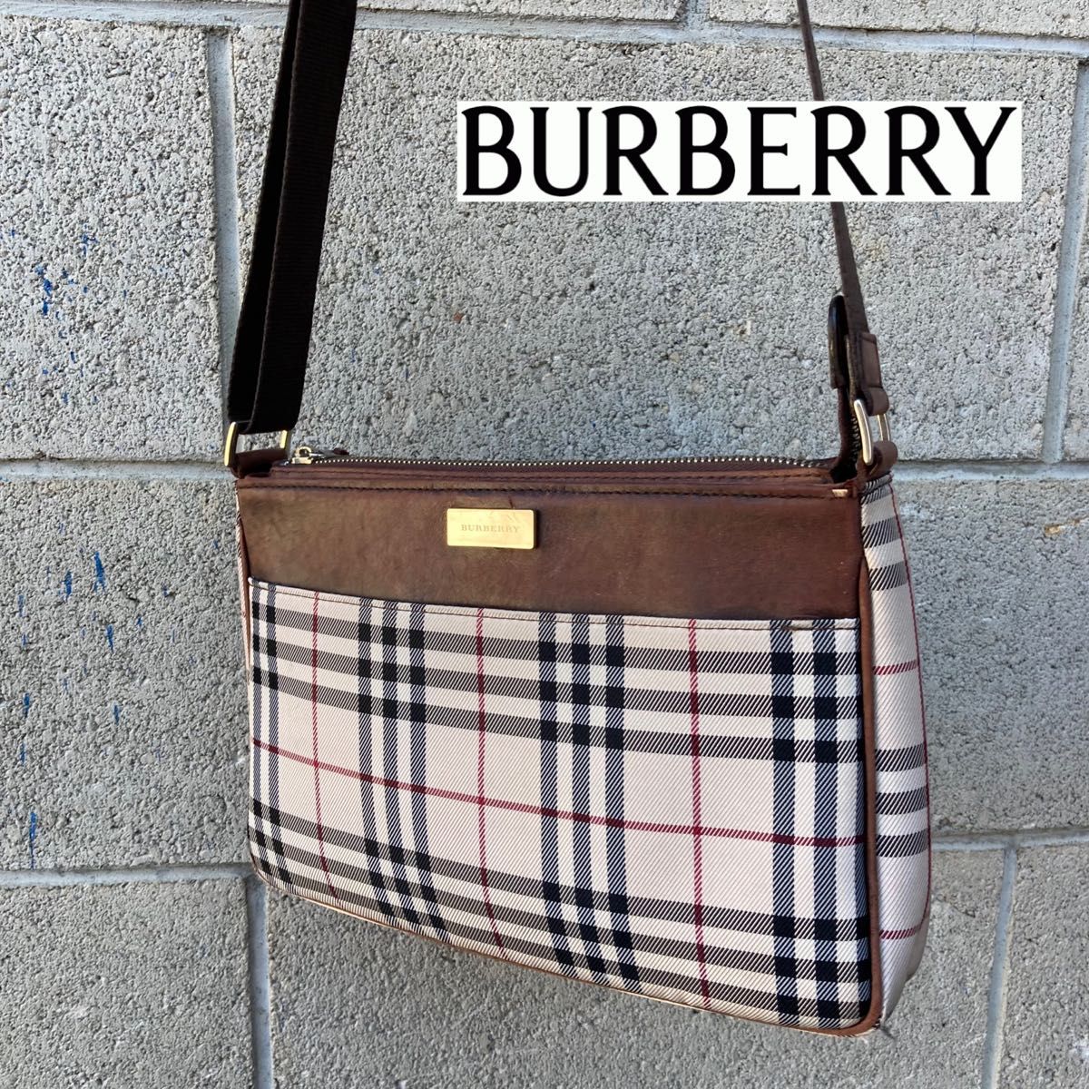 バーバリー　BURBERRY ショルダーバッグ  オシャレ　ノバチェック　送料込