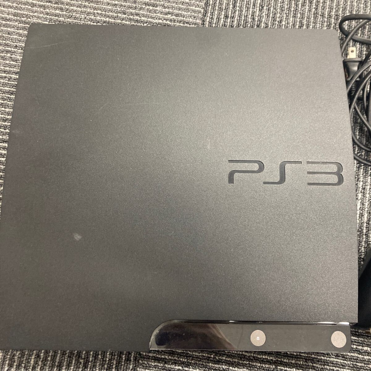 。SONY PlayStation3 CECH-2500A ブラック コントローラー、ケーブル付き_画像2