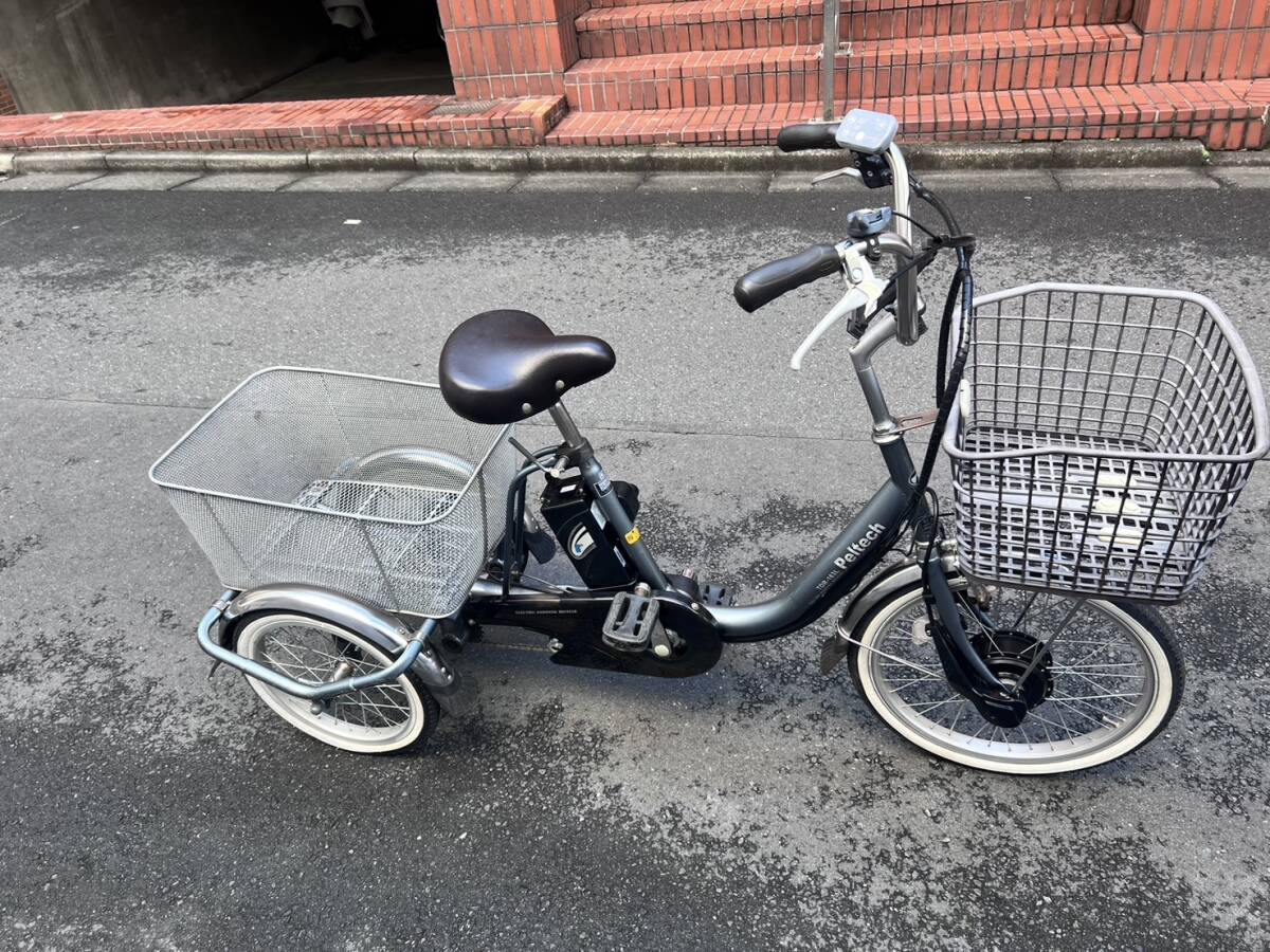 [ внешний вид хороший ] PELTECH электрический assist трехколесный велосипед TDR-163L Tokyo приход в магазин самовывоз возможно 