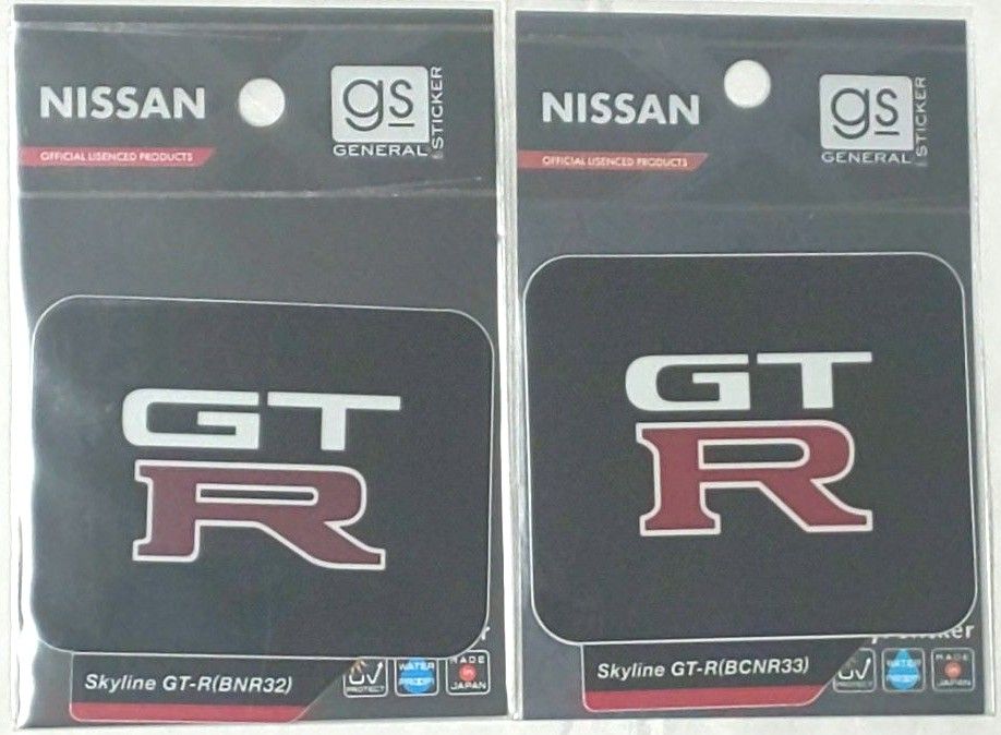 新品 ニッサン スカイライン エンブレムロゴステッカー ２種セット NISSAN Skyline GT-R 日産自動車