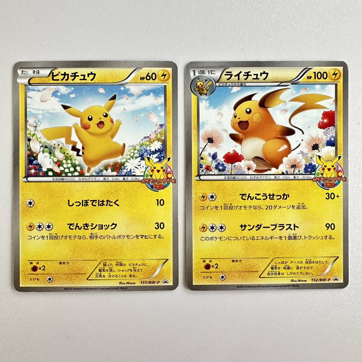 ポケモンカード ポケモンカードゲーム教室 ピカチュウ＆ライチュウ 2枚セット プロモ (52)_画像1