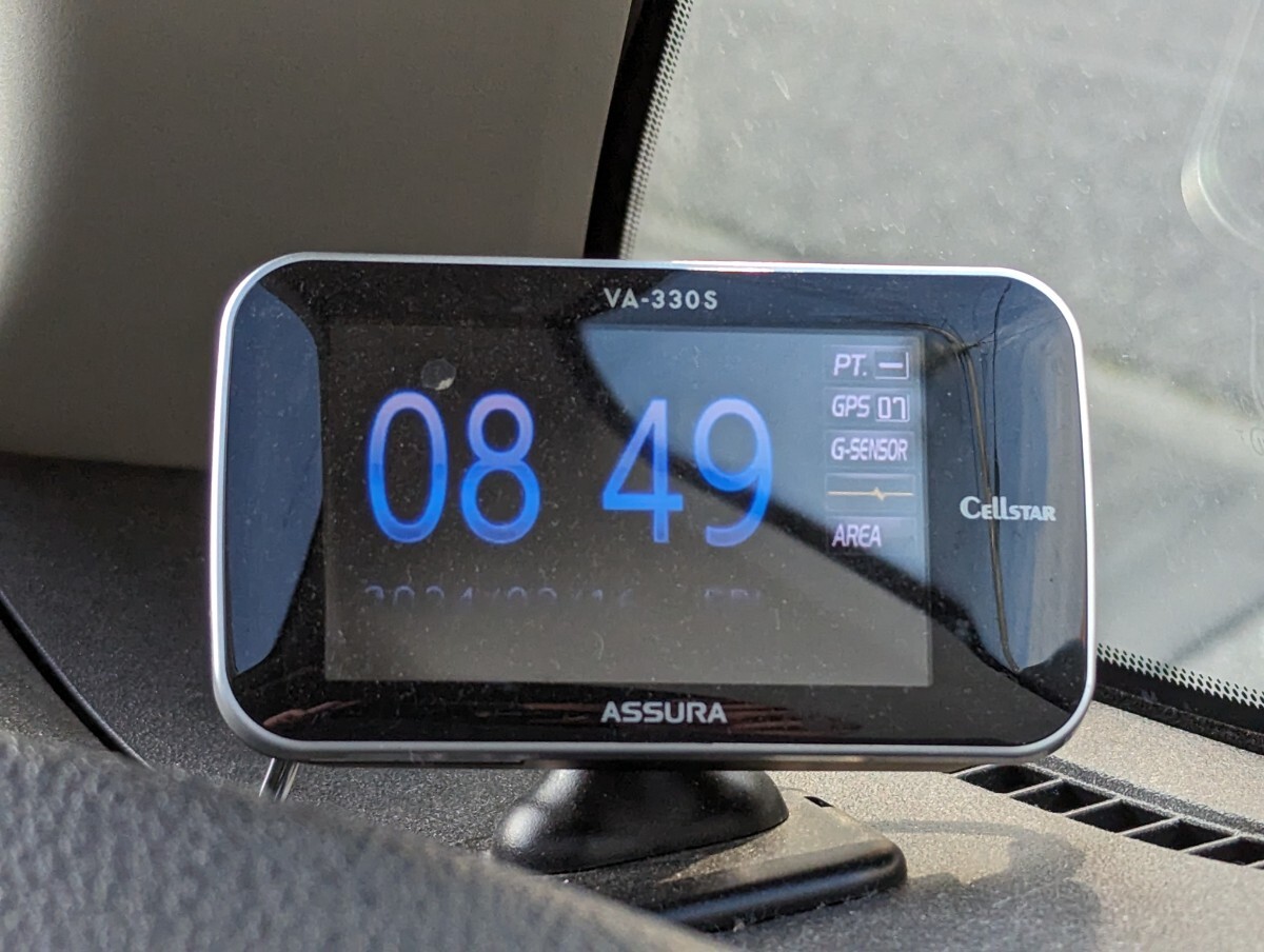 送料無料! CELLSTAR セルスター GPS レーダー探知機 レーダー VA-330S 動作テストOK 操作リモコン付　ASSURA_画像2