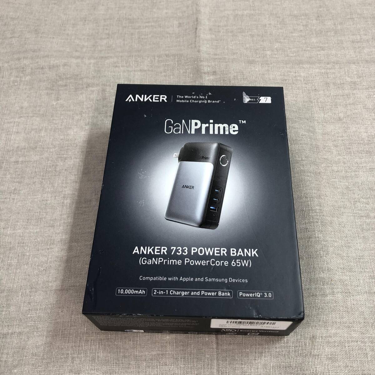 Anker 733 Power Bank (GaNPrime PowerCore 65W) (10000mAh モバイルバッテリー搭載 65W出力USB充電器)　PSE技術基準適合 A1651_画像1