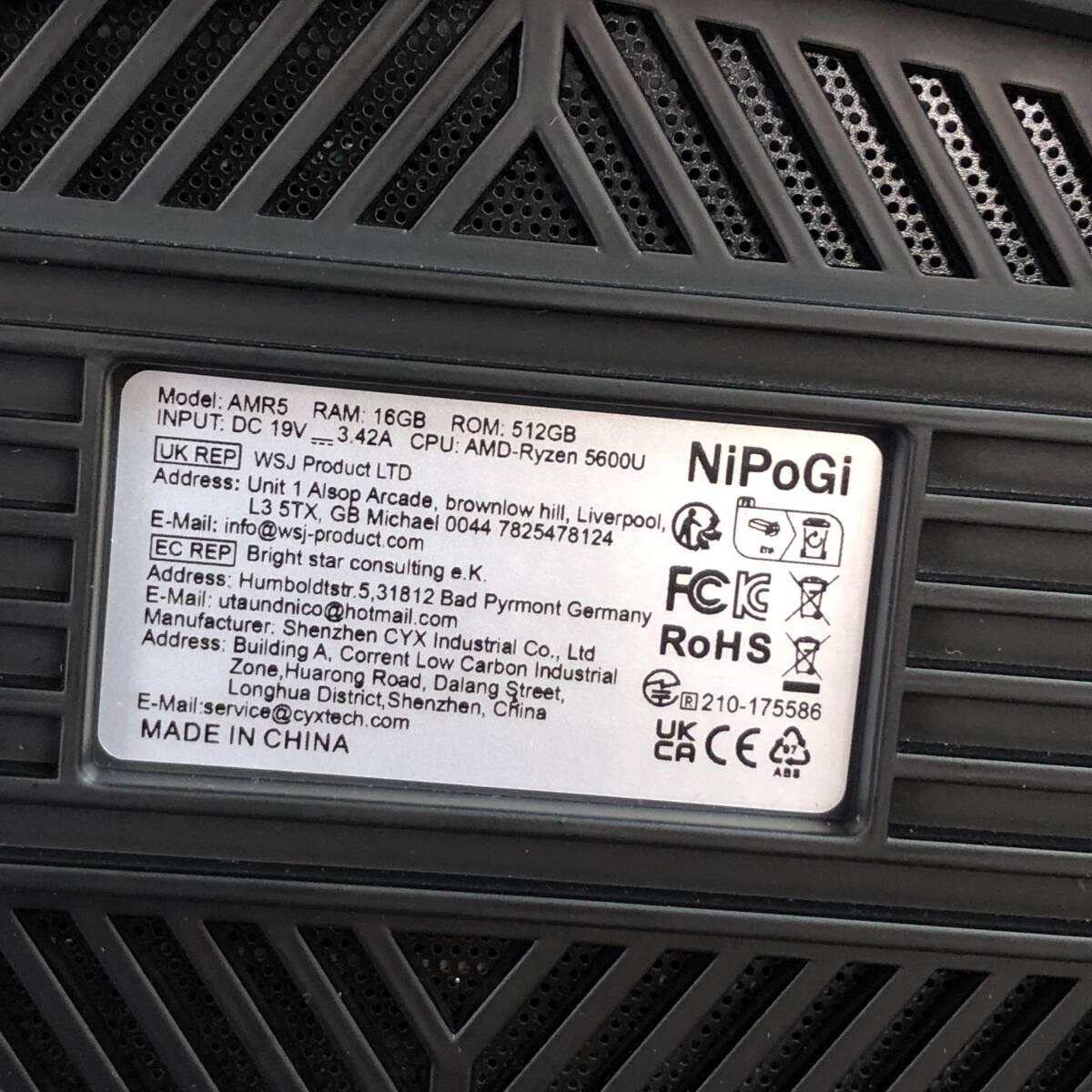  junk NiPoGi AMR5 Mini pc amd ryzen 5600U