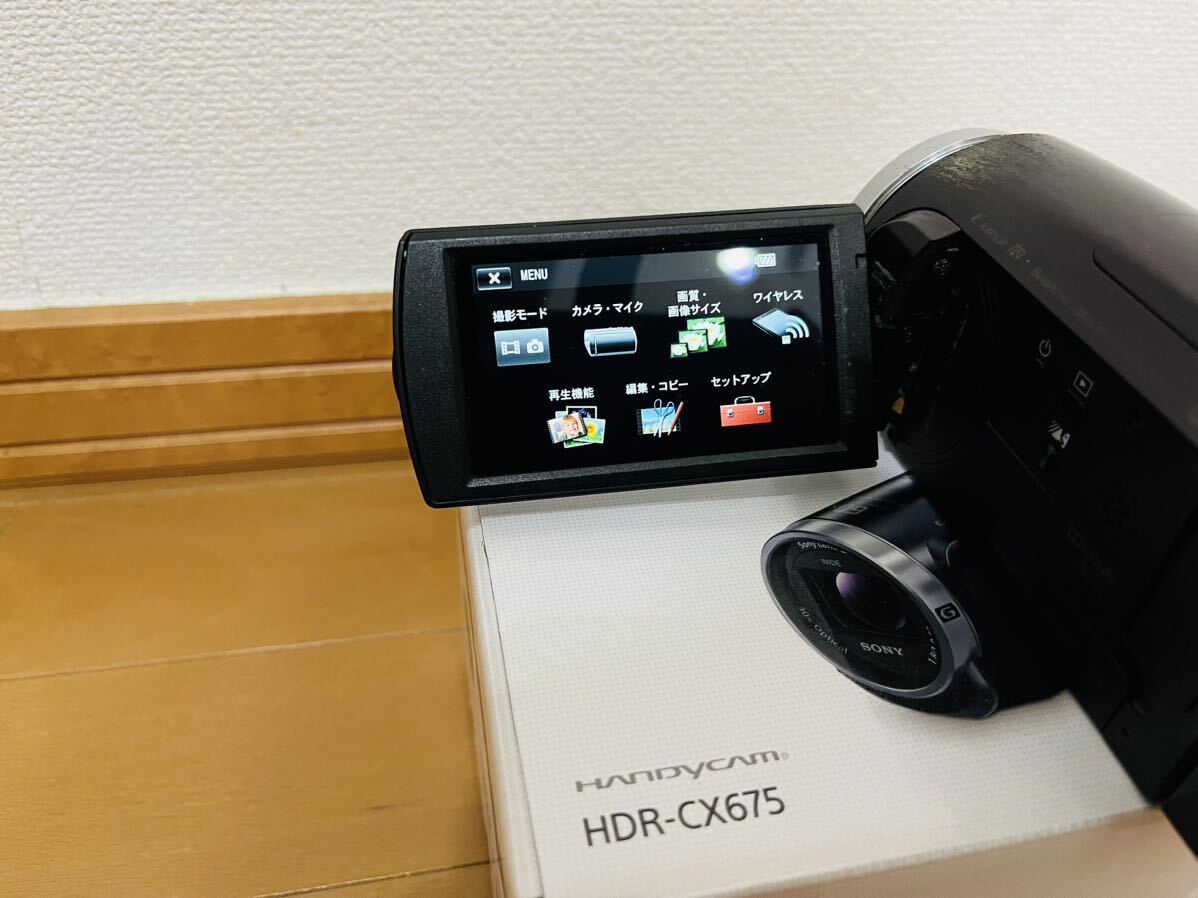 ジャンク■送料無料■SONY■ビデオカメラ■HDR-CX675■32GB■Handycam■ハンディカム■充電ケーブル、MicroSDカード、本体袋等おまけ付き_画像3