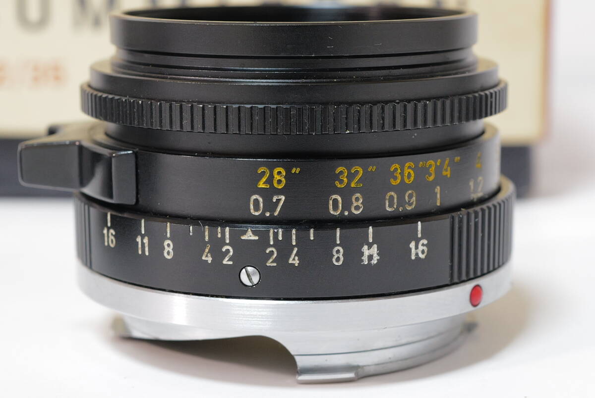 6枚玉 Leica summicron 1:2/35 箱と保証書付き カナダ 261XXXX番台 ライカ ズミクロン M 35mm f2.0 Leitz Canada _画像4