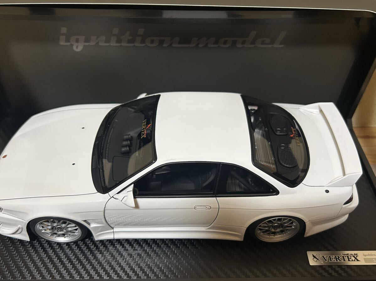 イグニッションモデル 1/18 VERTEX NISSAN SILVIA s14 WHITE BBS ignition model ベルテックス 日産 シルビア ホワイト IG3082の画像7