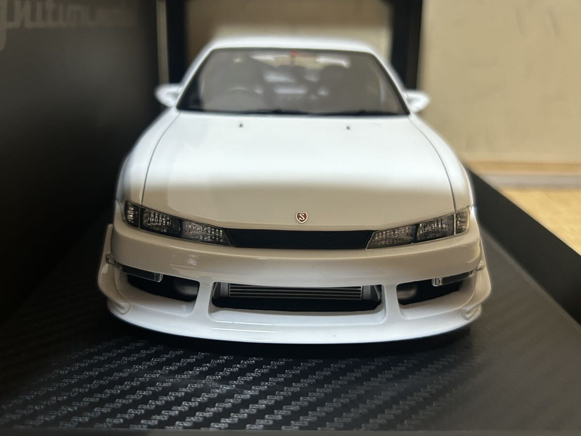 イグニッションモデル 1/18 VERTEX NISSAN SILVIA s14 WHITE BBS ignition model ベルテックス 日産 シルビア ホワイト IG3082の画像8