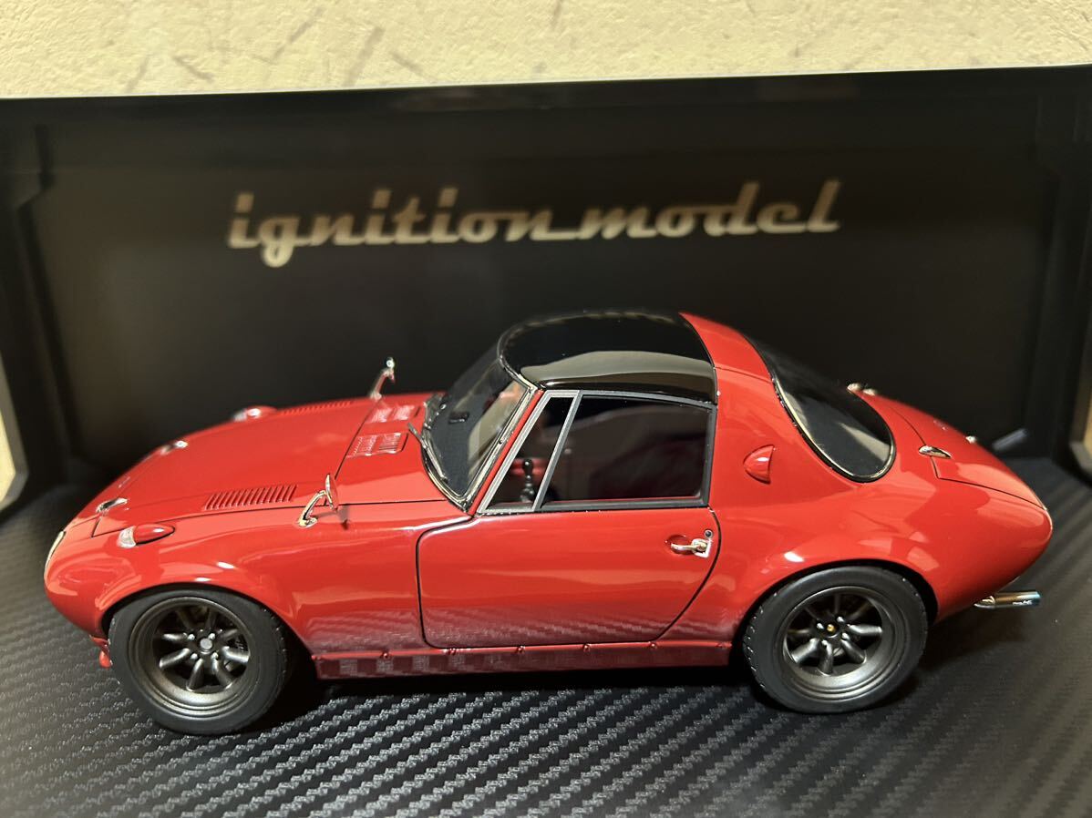 イグニッションモデル 1/18 TOYOTA SPORTS 800 NOB HACHI ver RED ignition model トヨタ スポーツ ノブハチ ヨタハチ レッドの画像4