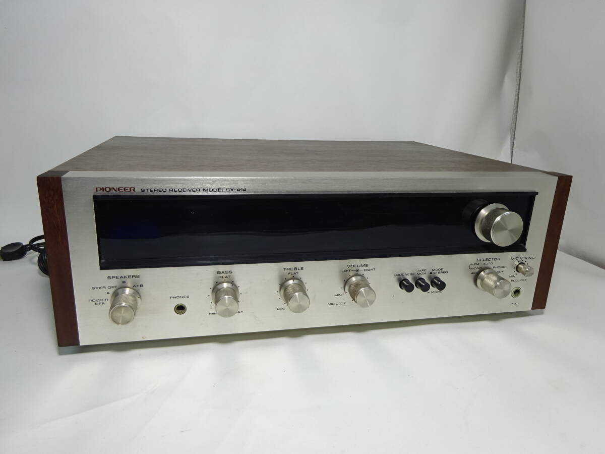 京都10★ PIONEER SX-414 STEREO RECEIVER レシーバー オーディオ機器 通電確認済み 現状品の画像1