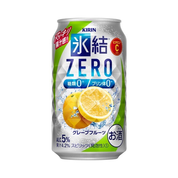 80 O27-59 1円～訳あり キリン 氷結ZEROゼロ グレープフルーツ Alc.5％ 350ml×24缶入り 1ケース　同梱不可・まとめて取引不可_画像1