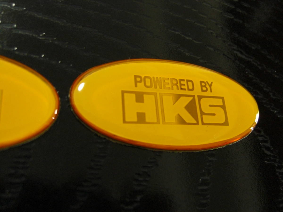 ★　87年 当時物　HKS！エンブレム！白色・２枚セット・新品・送料８４円_画像3