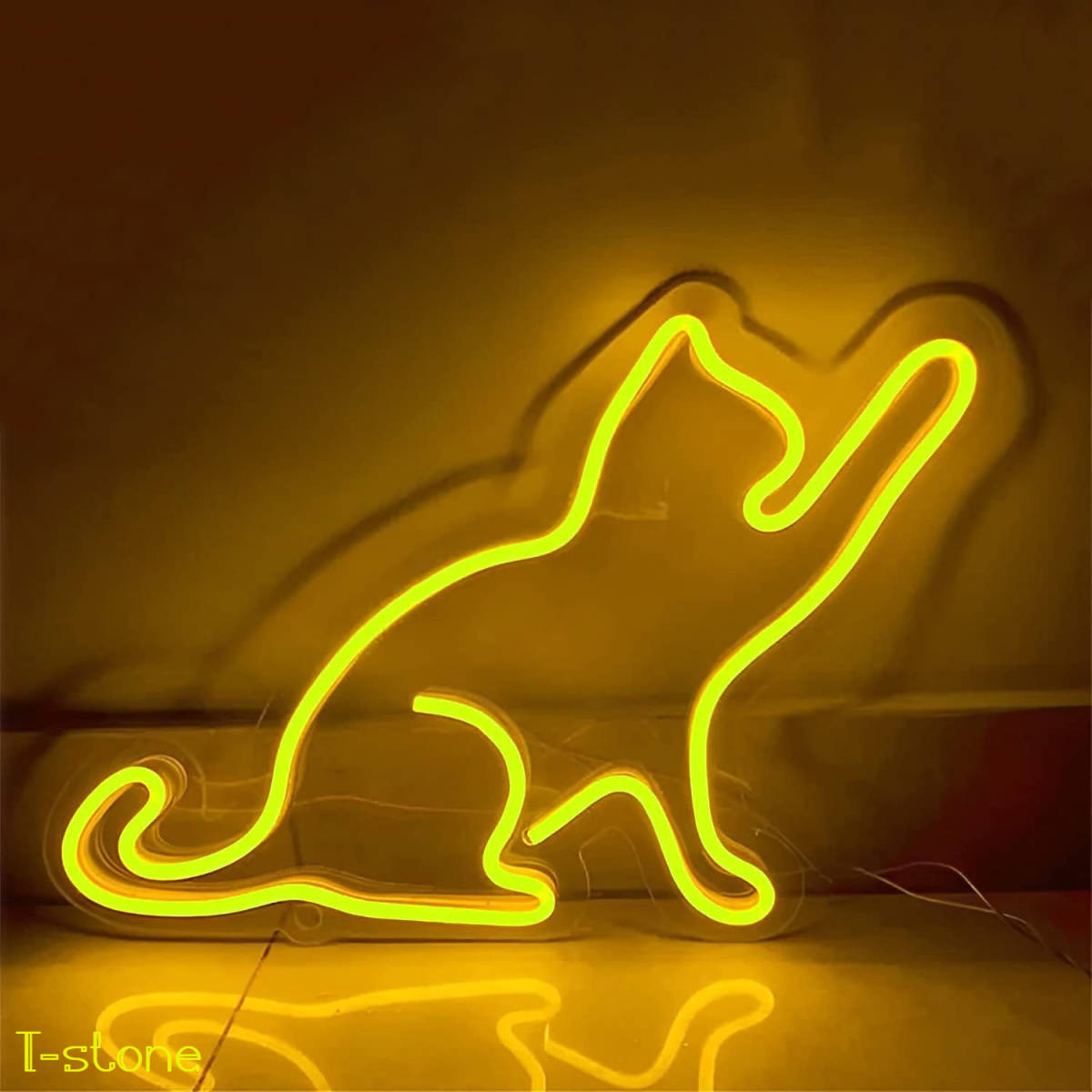 ネオンサイン 幸運を招く猫 キャット LED看板ペット お洒落なアート 存在感抜群 インテリア 雑貨 ディスプレイ 雰囲気作り デコレーション
