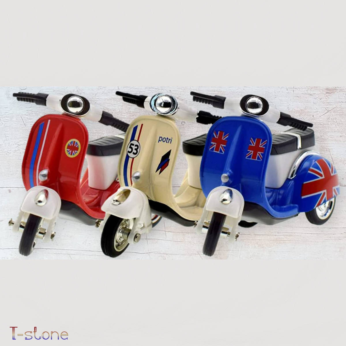  miniature die-cast bike 3 piece set antique stylish interior pretty equipment ornament miscellaneous goods display ornament presence eminent atmosphere making 