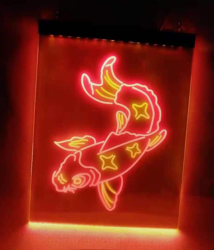 ネオンサイン 鯉 和風LEDプレート 看板 店内装飾 存在感抜群 取付簡単 ルームデコレーション イルミネーション ナイトライト 雰囲気作り_画像4