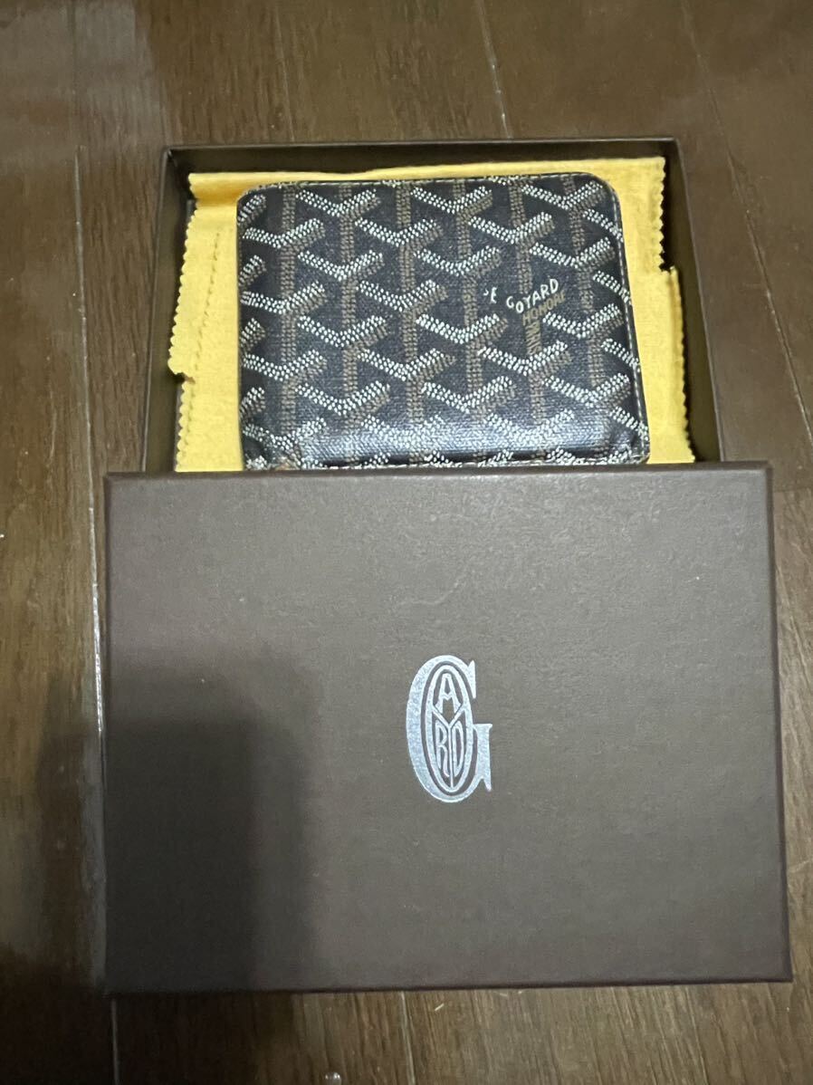 【GOYARD】ゴヤール　二つ折り財布　サンフロランタン　黒　日本橋高島屋購入　ルイヴィトン 財布_画像1