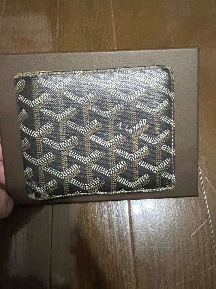 【GOYARD】ゴヤール　二つ折り財布　サンフロランタン　黒　日本橋高島屋購入　ルイヴィトン 財布_画像2