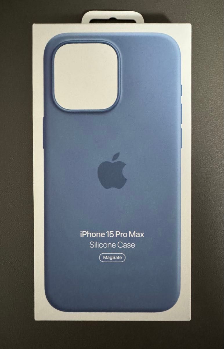 iPhone15 Pro Max用 純正シリコンケース ウィンターブルー