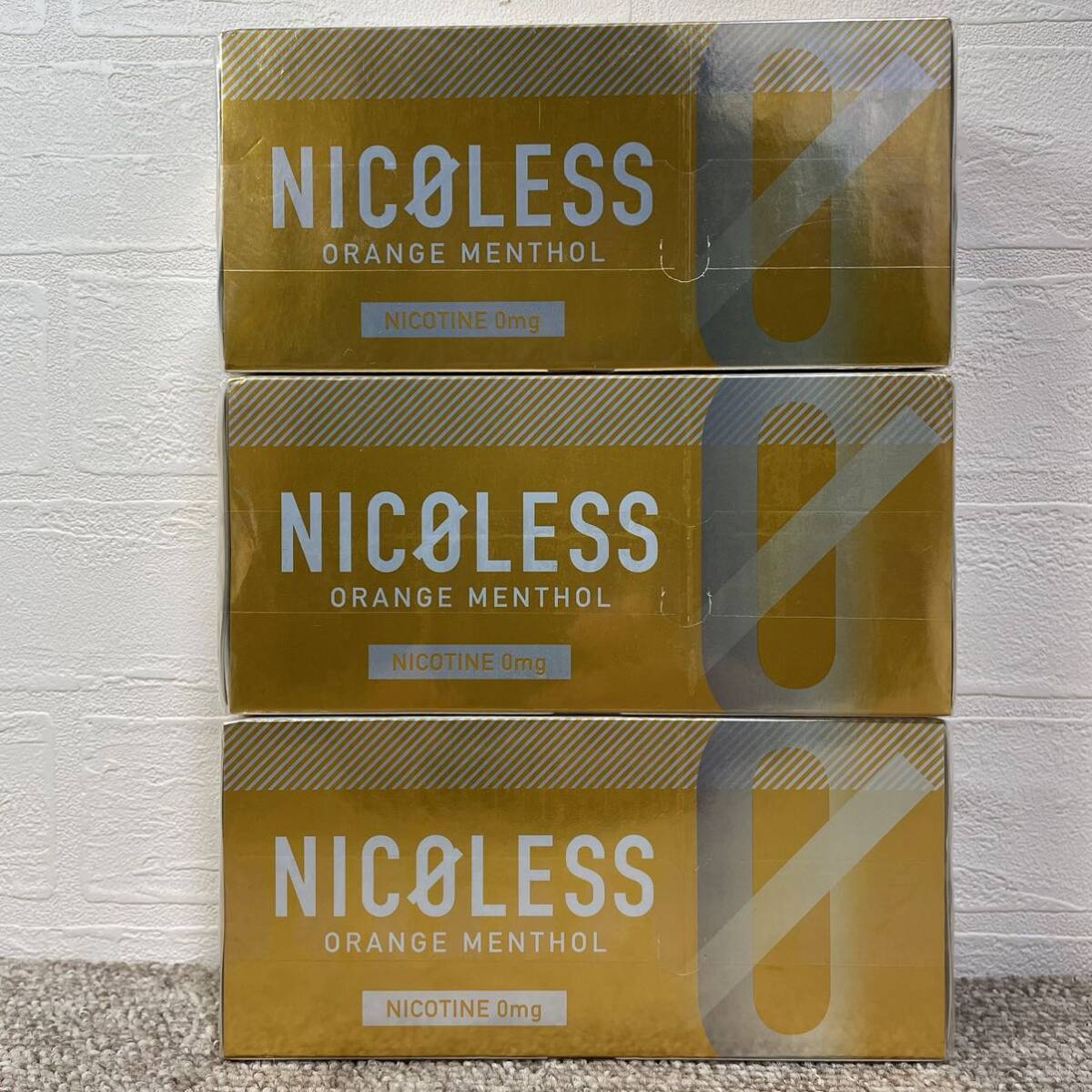 新品 NICOLESS ニコレス オレンジメンソール 60箱 iQOS 加熱式対応 茶葉スティック ニコチン0mg 電子タバコ 送料無料の画像1